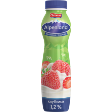 Продукт йогур.питьев. "АльпенЛенд" клубника1,2% 290гр