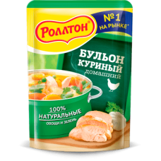 Бульон "Роллтон" Куриный домашний м/уп 90гр