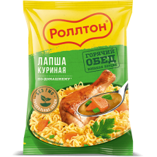 Лапша б/п яичная "Роллтон" куриная по-домашнему 85гр