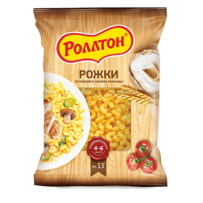 Макароны "Роллтон" Рожки м/уп 400гр