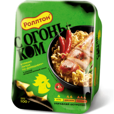 Лапша б/п "Роллтон" Курица По-Домашнему Огненно-острый чили